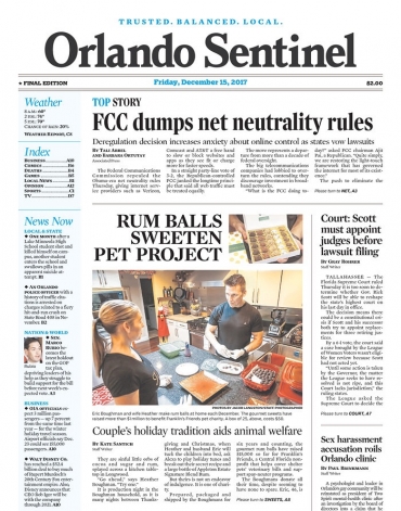 Our own Eric Boughman makes FRONT PAGE of the Orlando Sentinel