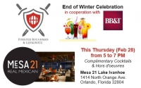 It's our End of Winter Celebration!  We invite you to join us for Happy Hour at Mesa21.  Meet our attorneys and the BB&T Wealth team.