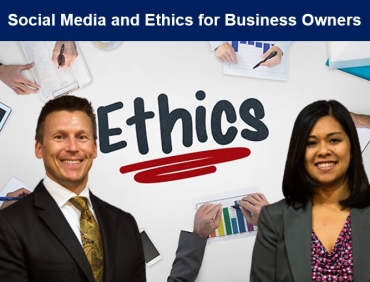 Eric and Kathryn discuss the legal risks and potential ethical complications that can arise when businesses and their employees engage in the use of social media in their seminar, &quot;Social Media &amp; Ethics for Business Owners&quot; via Live National Webinar