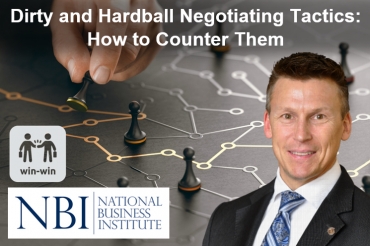 Eric discusses how to initiate negotiations with difficult parties in his seminar, &quot;Dirty and Hardball Negotiating Tactics: How to Counter Them&quot; for the National Business Institute