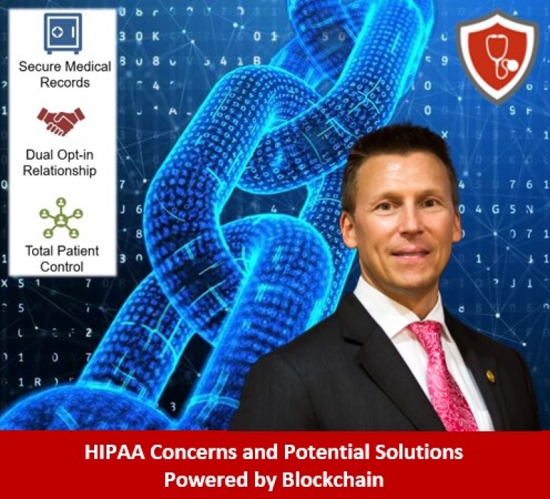 Eric discusses HIPAA concerns and takes a practical look at a potential solution powered by blockchain technology with his guests, Mike Cameron and Dan Liptak, from OmegaPoint Partners
