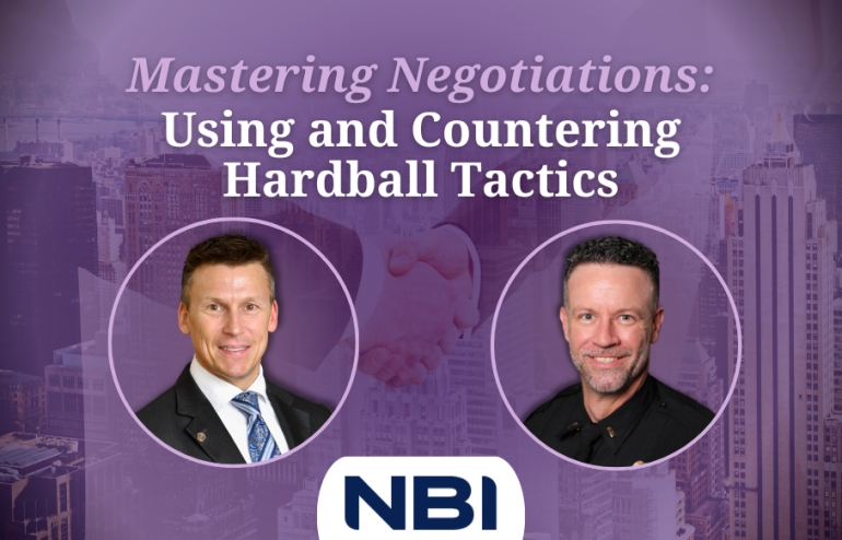 Eric and Chuck Crosby, former Crisis Negotiator for the Orlando PD, cover hardball tactics and strategies for effective negotiation in their seminar: "Mastering Negotiations:  Using and Countering Hardball Tactics" for the National Business Institute