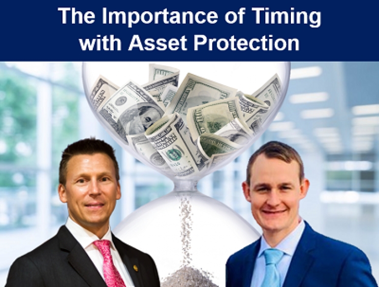Eric discusses &quot;The Importance of Timing with Asset Protection&quot; with financial advisor Michael Clark from Raymond James Financial via Live National Webinar